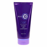 It's A 10 Silk Express Miracle Silk Conditioner bottle promotes silky, easy detangling.