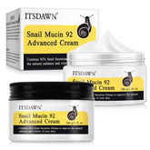 ITSDAWN Snail Mucin 92% face cream jar front shows a hydrating formula for dry skin