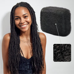 IUC Afro Kinkys bulk hair pack 50g natural black for durable braids.