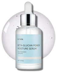 IUNIK Beta-Glucan Power Deep Moisture Serum bottle hydrates dry skin quickly.