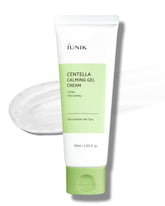 IUNIK Centella Calming Gel Cream jar closeup shows hydrating, non-greasy formula.