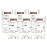 Ivory coconut-scent deodorant bottle shows aluminum-free gentle protection for daily wear.