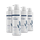 Ivory sensitive-skin body wash bottle front showing gentle cleansing