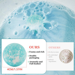 IvyWorkshop bath bombs color bubbles floating on water create a visual spa-like treat