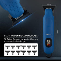 IWEEL trimmer LCD display shows battery status for easy planning.
