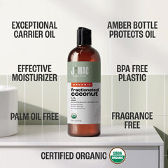 J MAC BOTANICALS coconut oil used as leave-in conditioner for dry hair