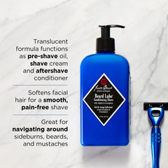 Jack Black Beard Lube Conditioning Shave delivers smooth razor glide for easier shaving