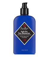 Jack Black Double-Duty Face Moisturizer bottle front with SPF 20 for daily sun protection.