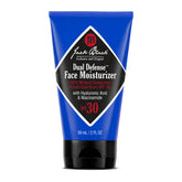 Jack Black Dual Defense face moisturizer bottle emphasizes weightless hydration for daily wear