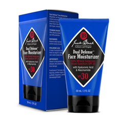 Jack Black Dual Defense moisturizer spread on skin demonstrates smooth daily application