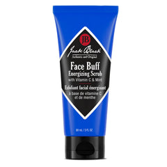 Jack Black Face Buff Energizing Scrub bottle—premium pre-shave cleanser for smoother shaves.