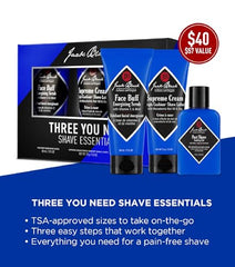 Jack Black supreme cream triple cushion shave lather close-up highlighting rich, protective foam for smooth shaving.