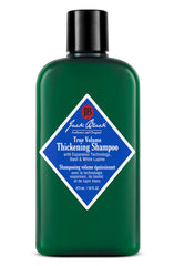 Jack Black True Volume Shampoo bottle showcases thickening formula for fuller hair