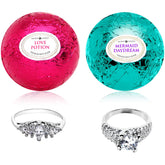 Jackpot Candles Mermaid Love Potion bath bombs gift set exterior packaging for gifting occasions.