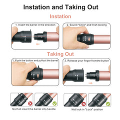 JAETON curling wand set handle emphasizes ergonomic grip for comfortable styling