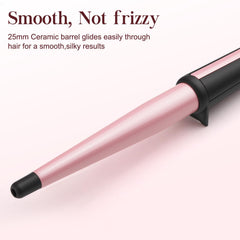 JAETON ceramic-tourmaline barrel delivers smoother, frizz-free hair.