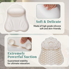 Jalopink bath pillow-drying-hygienic-design dries quickly for next soak.
