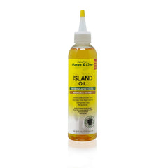 Jamaican Mango Lime Island Oil bottle ready for scalp nourishment and natural hair care.