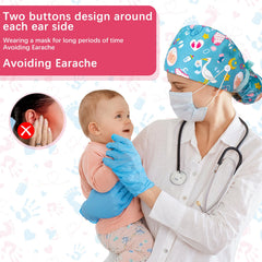Jamntower sweatband scrub cap with forehead towel to manage moisture.
