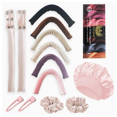 JANALIJANE 13in1 heatless curls velvet rods closeup showing secure wrap for overnight styling