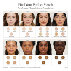 Jane Iredale Purepressed Base Golden Glow swirl-application shows blendable mineral finish.