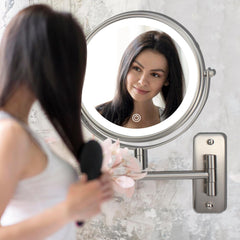 JANEEVA rechargeable mirror with 2000mAh battery and Type-C charging for cordless use