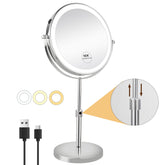 Janeeva lighted makeup mirror with 3 lighting modes for accurate skin tones in any setting
