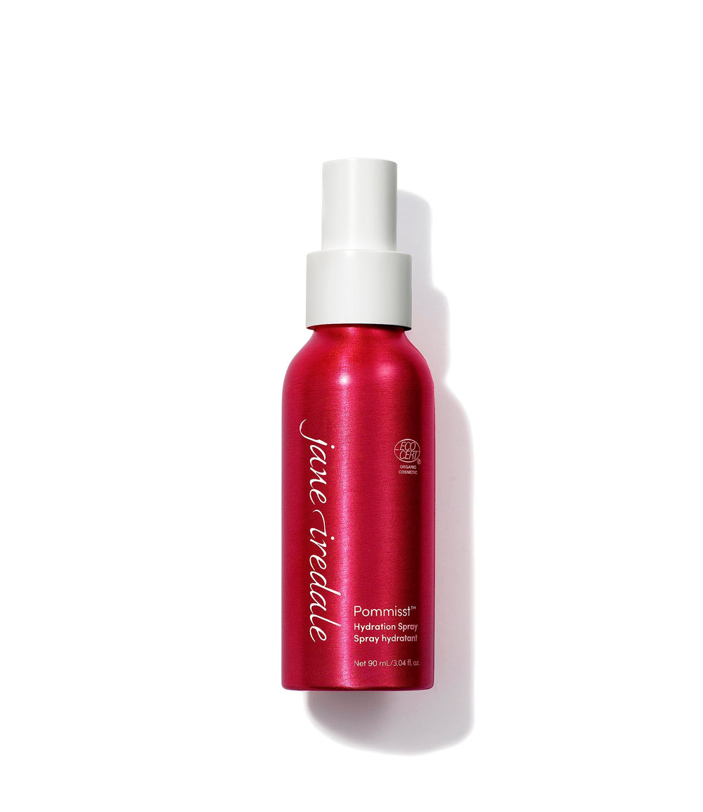 jane iredale pommisst bottle front showing hydrating mist for daily skincare.