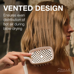 Janeke Superbrush shown during hair drying to illustrate use.