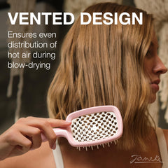 Janeke Superbrush vented honeycomb design aiding faster blow-drying.