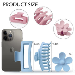 JANFUN large flower hair clip pink adds color while keeping hair tidy
