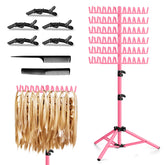 JANMPASK braiding hair rack with 144 pegs keeps extensions organized for efficient braiding