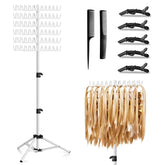 JANMPASK braiding rack with 144 pegs for organized extensions and quick access.