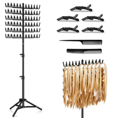 JANMPASK braiding rack with 144 pegs keeps extensions organized for faster sessions