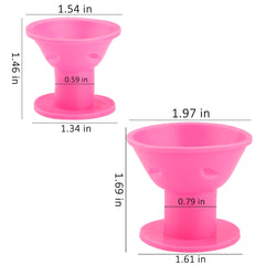 Rodillos de silicona rosa pequeños de JANYUN para rizos suaves