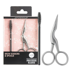 JAPONESQUE brow scissors stainless steel blades close-up for precise trimming