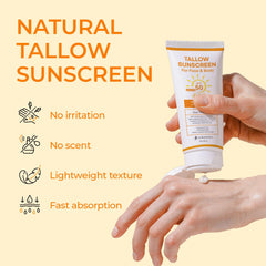 Jardient sunscreen bottle side view highlighting non-greasy finish and moisturizing feel