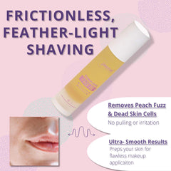 Jasclair Dermaplaning Oil closeup on skin emphasizes hydration and gentle softness.