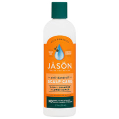 Jason Dandruff Relief 2-in-1 bottle showing medicated formula for dandruff control