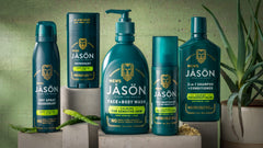 Jason Men's Calming 2-in-1 hemp seed oil close-up signals nourishing care