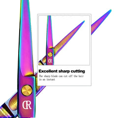 Javenproliu Rainbow 28-teeth thinning shears create natural texture without over-thinning.