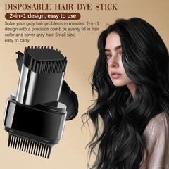 Javpav 2in1 Hair Color Stick applies gray areas precisely while combing for even results.
