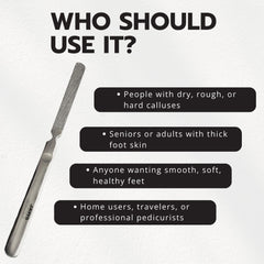 Jaws Podiatry callus grater stainless steel design ensures long-lasting hygiene.
