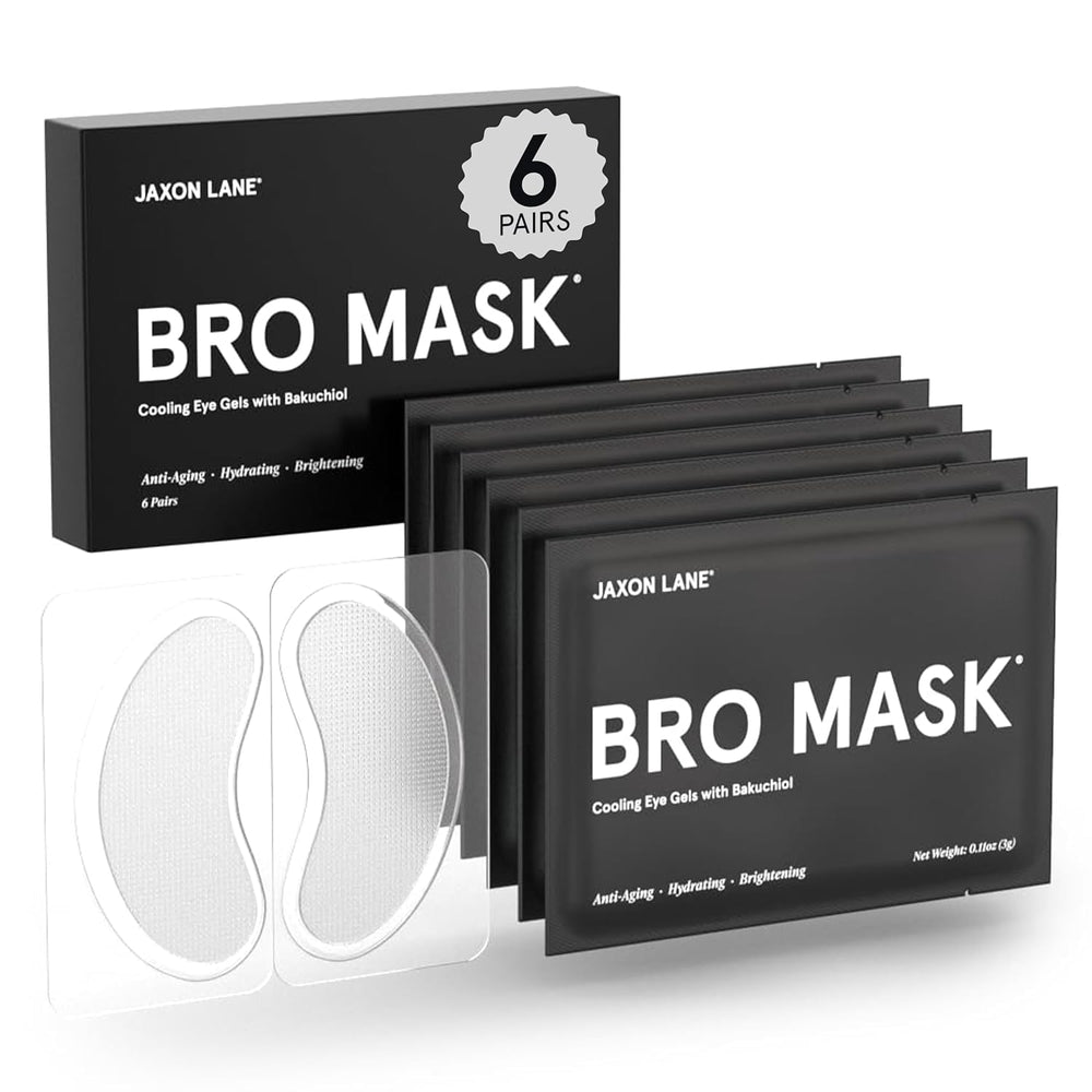 JAXON LANE Bro Mask box with six hydrogel patches for quick refresh.