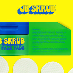 JB SKRUB acne pads textured surface showing pore refreshing exfoliation