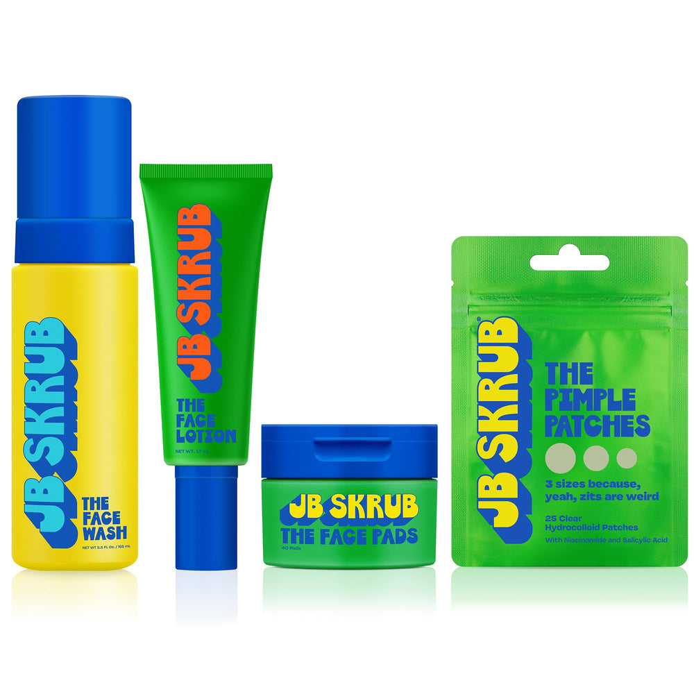 JB SKRUB The Face Kit pimple patches closeup for overnight impurity absorption.