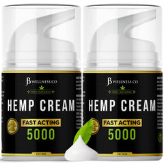 JB Wellness Co Hemp Cream 2Pack packaging emphasizes USA-made quality and value.