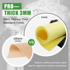 Jconly double-sided tattoo skin offering reusable practice with stable, warp-free surfaces.