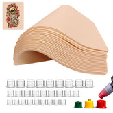 Jconly tattoo practice kit skin-sheets show realistic 1mm leather texture for practice.
