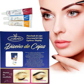 J Denis Eyebrow Design Kit packaging shows premium laminating tools for at-home brow styling.
